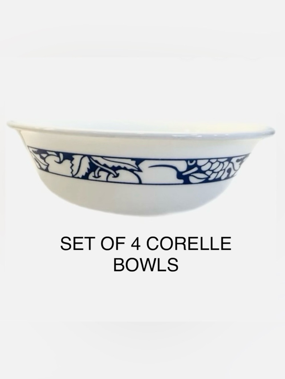 4 Corelle by Corning, Harvest Time Cereal Bowls. 1970s